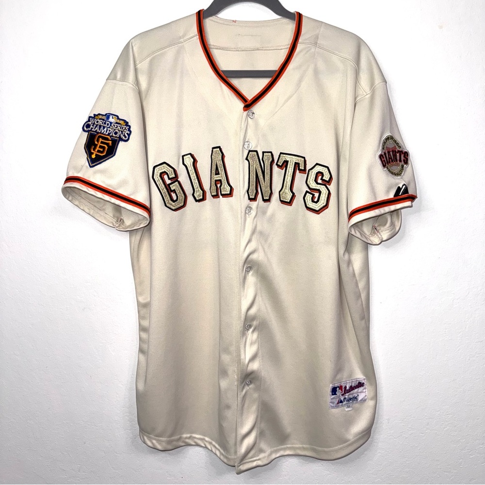 Rare Majestic POSEY 2010 San Francisco Giants World Series Gold Men's Jersey 52